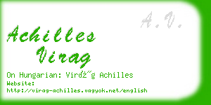 achilles virag business card